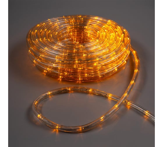 LED шнур Luazon 20 м, 8 режимов, желтый 1589837