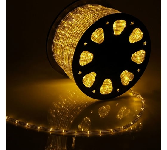 LED шнур Luazon 100 м, желтый 767712