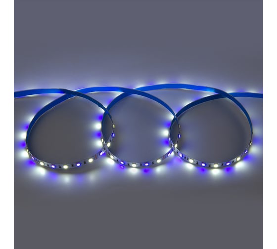 Лента светодиодная General Lighting Systems GLS-Standard General 14,4Вт/м, 24В, IP20, холодный белый свет 6500K с RGB, 12Лм GLS-5050-60-14.4-24-IP20-RGB+6, 5 метров 503825