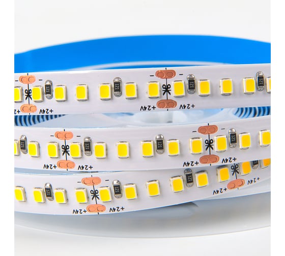 Лента светодиодная General Lighting Systems GLS-Standard General 14,4Вт/м, 24В, IP20, теплый белый свет 3000K, 16Лм GLS-2835-180-14.4-24-IP20-3, 5 метров 501042
