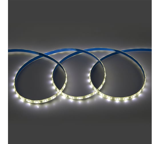 Лента светодиодная General Lighting Systems GLS-Standard General 14,4Вт/м, 24В, IP20, холодный белый свет 6500K, 12Лм GLS-5050-60-14.4-24-IP65-6, 5 метров 503512