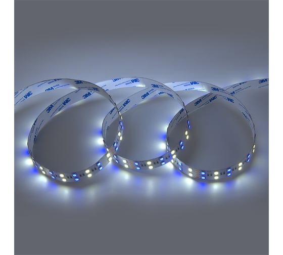 Лента светодиодная General Lighting Systems GLS-Standard General 28,8Вт/м, 24В, IP20, холодный белый свет 6500K с RGB, 12Лм GLS-5050-120-28.8-24-IP20-RGB+6, 5 метров 503835