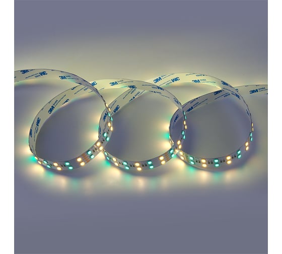 Лента светодиодная General Lighting Systems GLS-Standard General 28,8Вт/м, 24В, IP20, теплый белый 3000K с RGB, 12Лм GLS-5050-120-28.8-24-IP20-RGB+3, 5 метров 503834 1