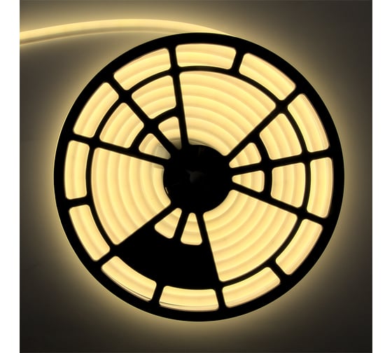Светодиодная лента для бани и сауны General Lighting Systems 14,4Вт/м, 12В, IP68 (термолента), дневной белый свет 4000К, гибкий неон, 1200Лм GLS-2835-180-14.4-12-IP68-NTS-4, 5 метров 502161