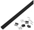 Профиль General Lighting Systems General GAL-GLS-2000-7-22-B-B черный (2м профиль+ черн. рассеиватель+2 заглушки+4 скобы с шурупами) 523140 1