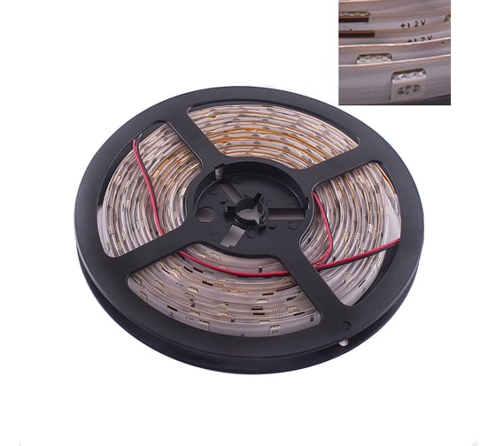 Светодиодная лента SKYWAY 12V 500см 150 SMD 5050 Синяя катушка белая основа S03201021