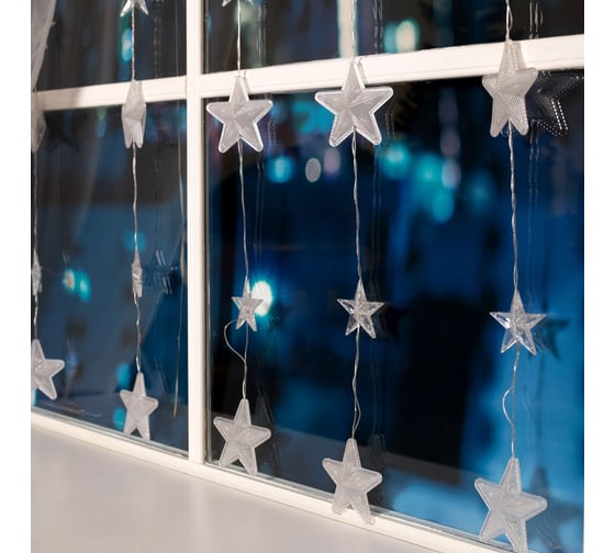 Гирлянда Luazon ЗАНАВЕС DECOR Звезды 2х1 м, 8 режимов, мульти 3612413