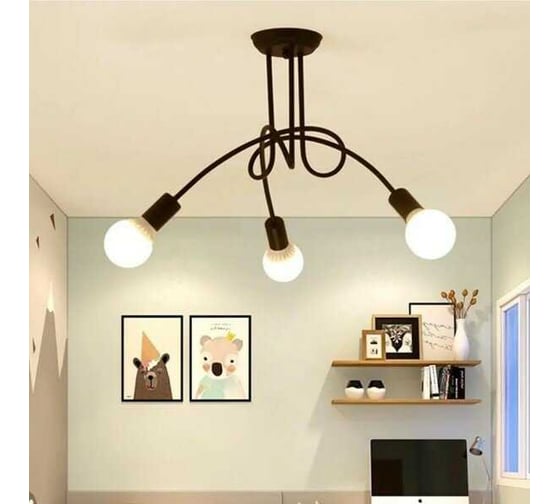 Люстра De Fran Е27 3x60Вт ДЖЕМ BK черный ML-00618