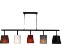Люстра с абажуром De Fran E27 220В 5x60Вт ДАЛИЯ, черный+микс AP5-191-5 BK+MIX