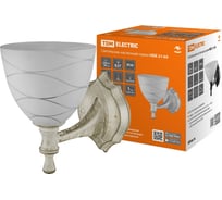 Светильник TDM ELECTRIC НББ 21-60-1411 УХЛ4 белый под золото, плафон конус "линии" SQ0370-0205