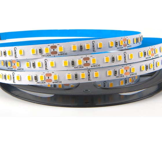 Лента светодиодная General Lighting Systems Premium General GLS-2835-60-7.2-24-IP20-PRM-3, 3000К, теплый белый 5 метров 502043 1