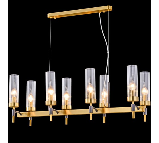 Подвесная люстра ILLUMICO IL5177-8LLS-29 BRASS TUBO 1