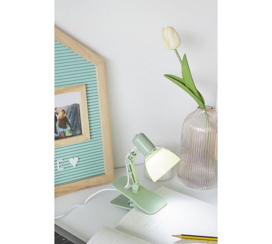 Лампа для чтения Balvi Clamp зеленая, USB 27249