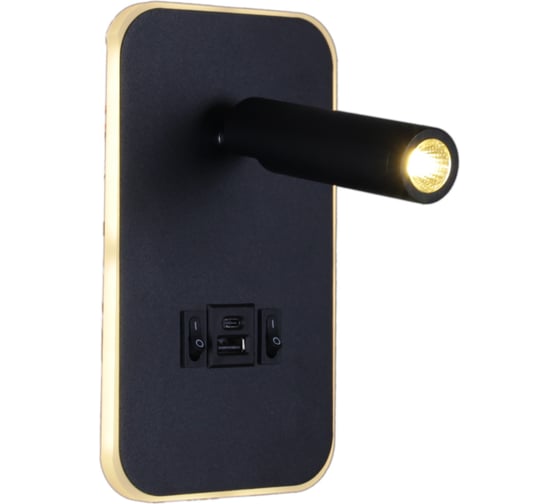 Настенный светодиодный светильник ReLuce 86204-9.2-001KT LED12W+USB BK