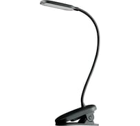 Настольный светильник ЭРА NLED5256WBK светодиодный аккумуляторный на прищепке черный Б0068549