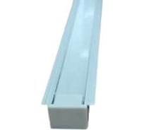 Алюминиевый врезной профиль truEnergy прямой с экраном 22x12мм анодированный 2м 19110