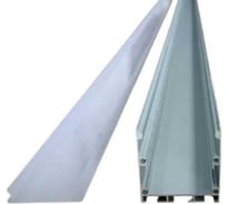 Алюминиевый накладной профиль truEnergy прямой с экраном 35x35мм анодированный 2м 19120