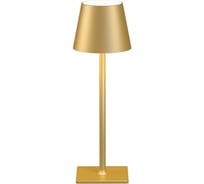 Декоративный настольный светильник светодиодный truEnergy 3W CCT (3000-6000K) D110xL380мм металл золотой 29001