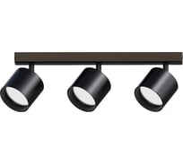 Светильник накладной поворотный truEnergy под лампы 3xGX53 круг чёрный алюминий 21384