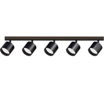 Светильник накладной поворотный truEnergy под лампы 5xGX53 круг чёрный алюминий 21388