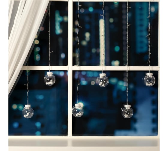 Гирлянда Luazon БАХРОМА DECOR Шарики 2.4х0.7 м, мульти 2361715