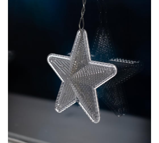Гирлянда Luazon БАХРОМА DECOR Звездочки 2.4х0.9 м, белый 4356974