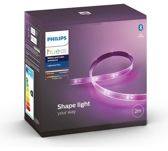 Умная светодиодная лента Philips Hue Hue Lightstrip Plus V4 RUS 2m base 929002269110