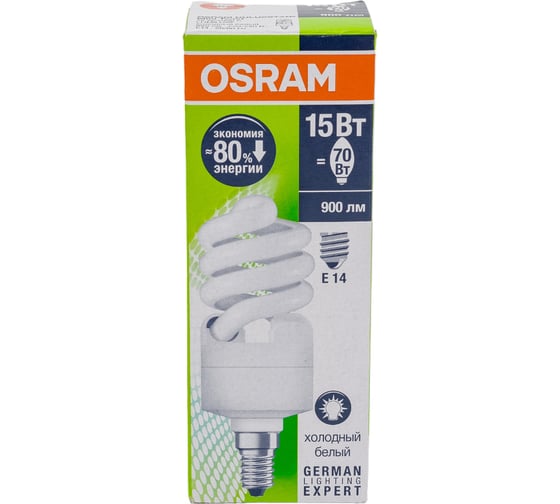 Компактная люминесцентная лампа OSRAM DST MTW 15W/840 220-240V E14 10X1 4052899916197