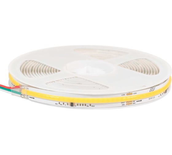 Лента светодиодная ELF LED 576 COB диодов, 24В, 5м, ширина 12мм, CCT+IC (WS2811) ELFLED-576COB-12-CCTF-24