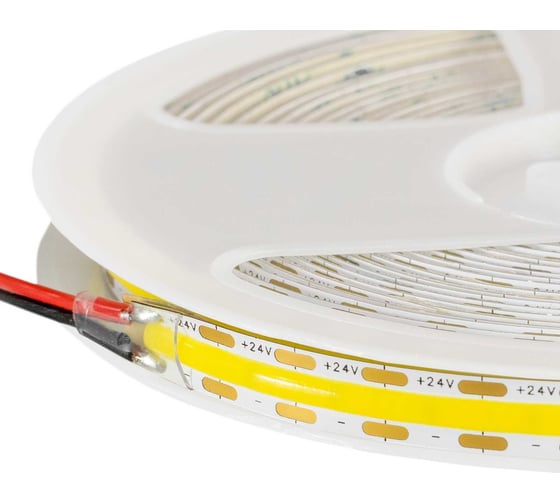 Лента светодиодная ELF LED 600 COB диодов, 24В, 5м, ширина 8мм, белый 6500-7000К ELFLED-600COB-8-w6K-24