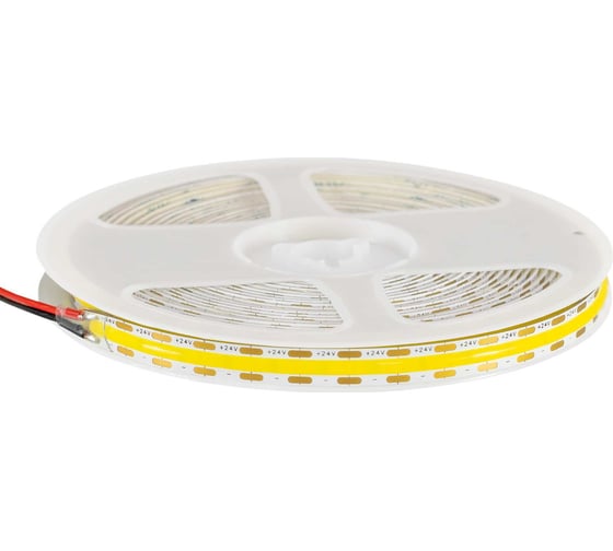 Лента светодиодная ELF LED 600 COB диодов, 24В, 5м, ширина 8мм, белый 6500-7000К ELFLED-600COB-8-w6K-24