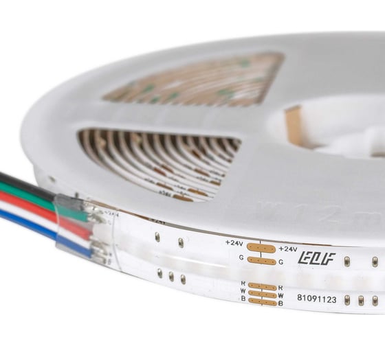 Лента светодиодная ELF LED 840 COB диодов, 24В, 5м, ширина 12мм, RGBW ELFLED-840COB-12-RGBW-24