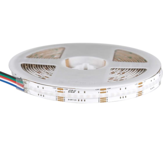 Лента светодиодная ELF LED 840 COB диодов, 24В, 5м, ширина 12мм, RGBW ELFLED-840COB-12-RGBW-24