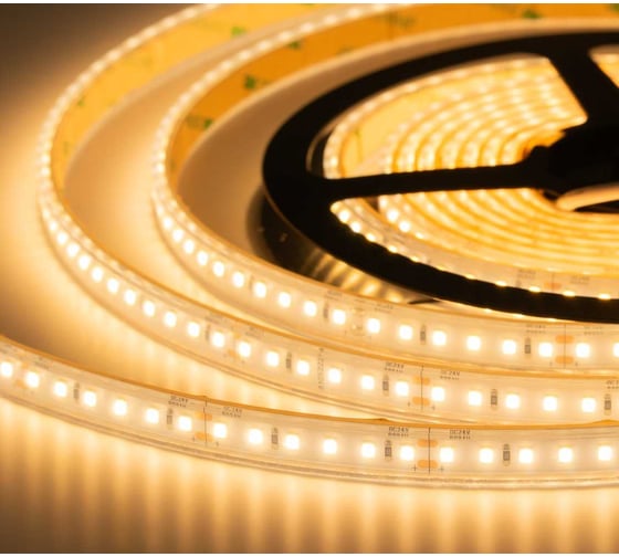 Лента светодиодная ELF LED 600SMD диодов (2835), 24В, IP67, 5м, САУНА, белый, теплый 2800-3300К ELF-600SMDww3000-Sau24