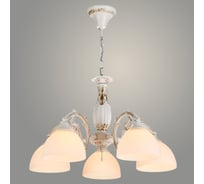 Люстра Росток N2639/5 WG белое золото 5x40W E27 d560, QH19 987683270