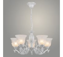 Люстра Росток 74630/5 WT+SL белый с серебром 5x40W E27 d580 h680, GNV24 988385201