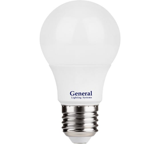 Лампа светодиодная General Lighting Systems груша, 60*105, GLDEN-WA60-10-230-E27-3000, 700 Лм, 10 Вт, 3000К, теплый белый, упаковка 10 штук 662200