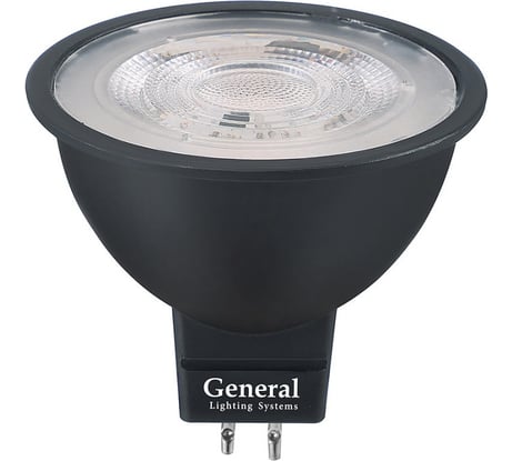 Лампа светодиодная General Lighting Systems софит, 50*48, GLDEN-MR16-DIF-7-230-GU5.3-2700, рассеиватель диффузор, 450 Лм, 7Вт, 2700К, теплый белый, упаковка 10 штук 662117
