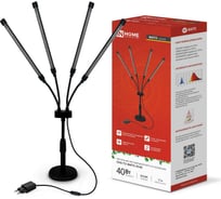 Светильник настольный на основании светодиодный IN HOME СНО-Т2-ФИТО 4С40 40Вт 4 плафона, пульт на шнуре ЧЕРНЫЙ 4690612053561