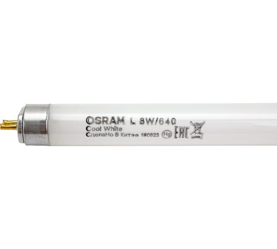 Линейная люминесцентная лампа Osram трубка 8Вт G5 385 Лм 4000 К Нейтральный белый свет 4099854130908