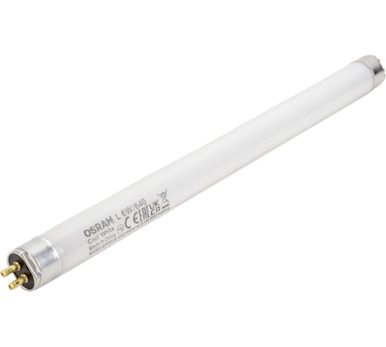 Линейная люминесцентная лампа Osram трубка 6Вт G5 270 Лм 4000 К Нейтральный белый свет 4099854130458