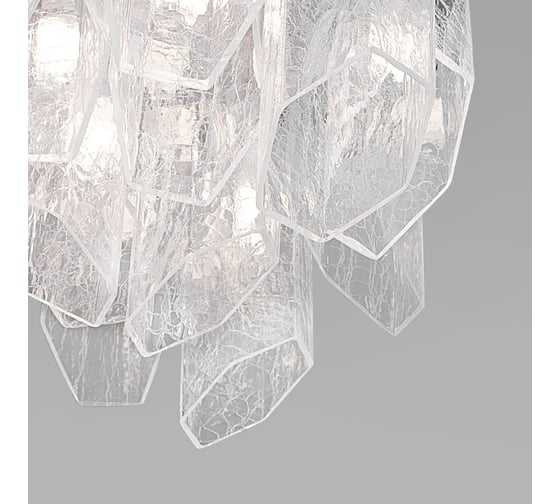 Потолочный светильник Bogate's Iceberg с плафонами из фактурного стекла 381/10 никель/прозрачный a069620