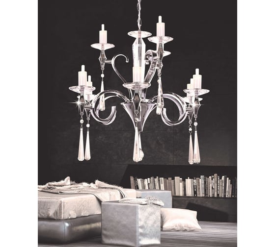 Хрустальная подвесная люстра Lumina Deco Arterro LDP 8136-9