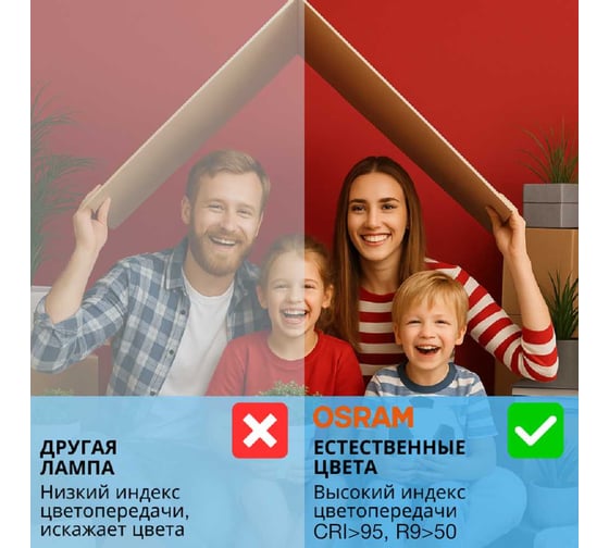 Светодиодная лампа OSRAM LED Value, GX, GX53, 480Лм, 6Вт, замена 50Вт, 6500К, холодный белый свет 4058075582033