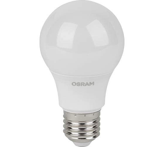 Светодиодная лампа OSRAM LED Value, A. E27, 560Лм, 7Вт, замена 60Вт, 3000К, теплый белый свет 4058075577893