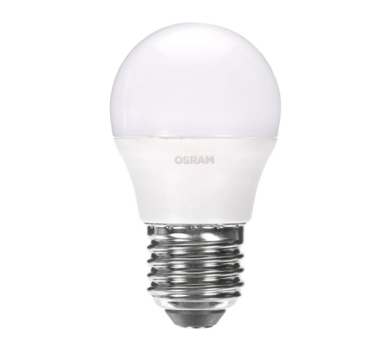 Светодиодная лампа OSRAM LED STAR, P, шар, 8Вт, E27, 806 Лм, 3000 К, теплый белый свет 4058075210868