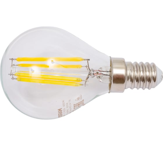 Светодиодная лампа OSRAM LED STAR, P, шар, 5Вт, E14, 600 Лм, 4000 К, нейтральный белый свет 4058075212480
