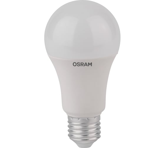 Светодиодная лампа Osram LED STAR, A, стандарт, 10 Вт, E27, 1055 Лм, 6500 К, холодный белый свет 4052899971585 1