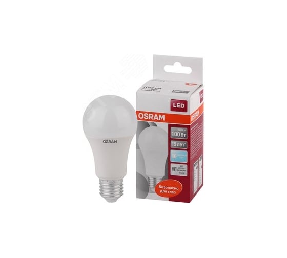 Светодиодная лампа OSRAM LED STAR, A, стандарт, 5.5Вт, E27, 470 Лм, 2700 К, теплый белый свет 4052899971516