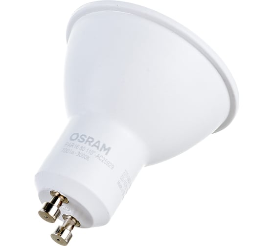 Светодиодная лампа OSRAM LED STAR, PAR16, 7Вт, GU10 700 Лм, 3000 К, теплый белый свет 4058075481497